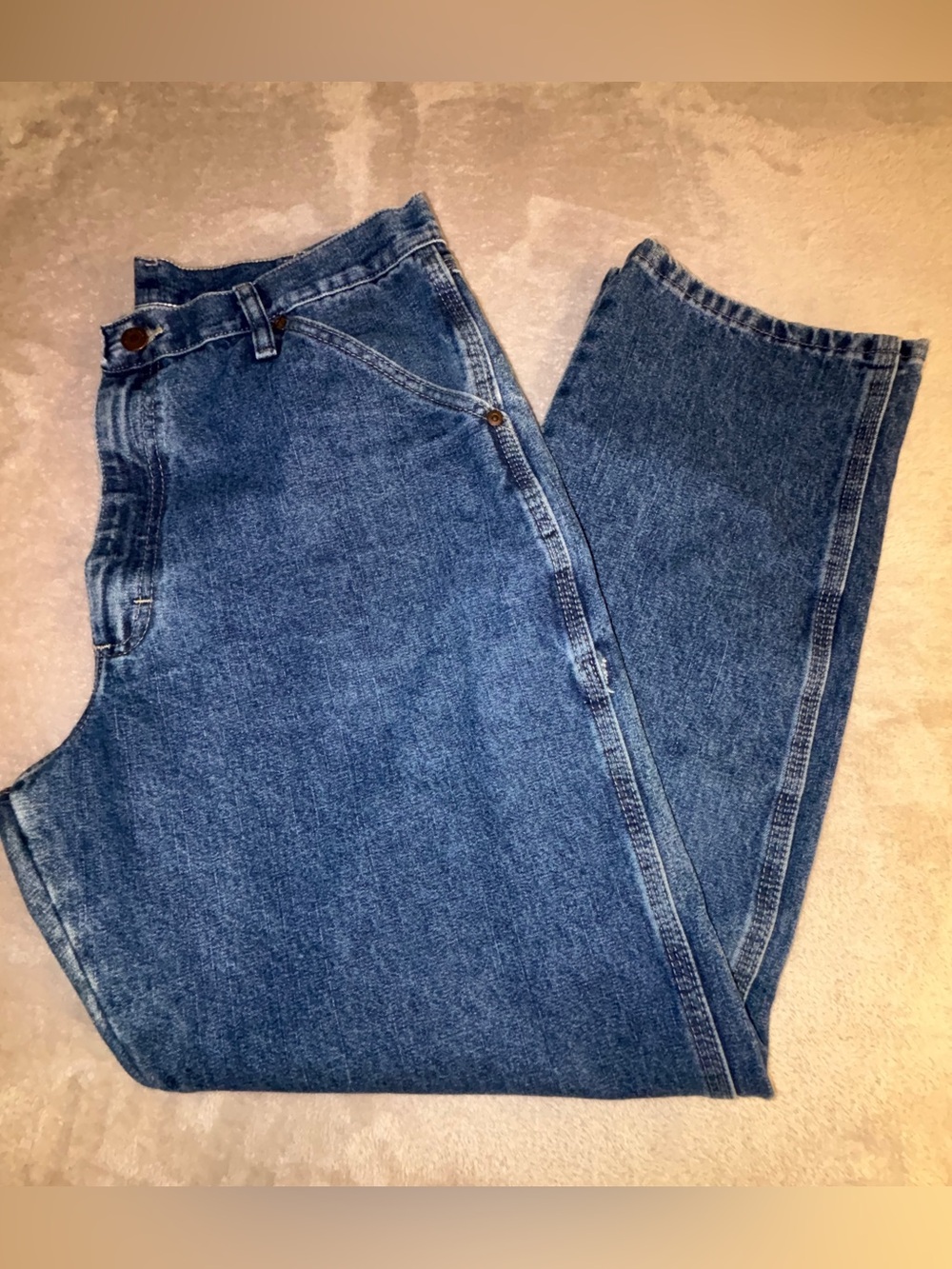 Wrangler Red Logo Denim Carpenter Jeans
